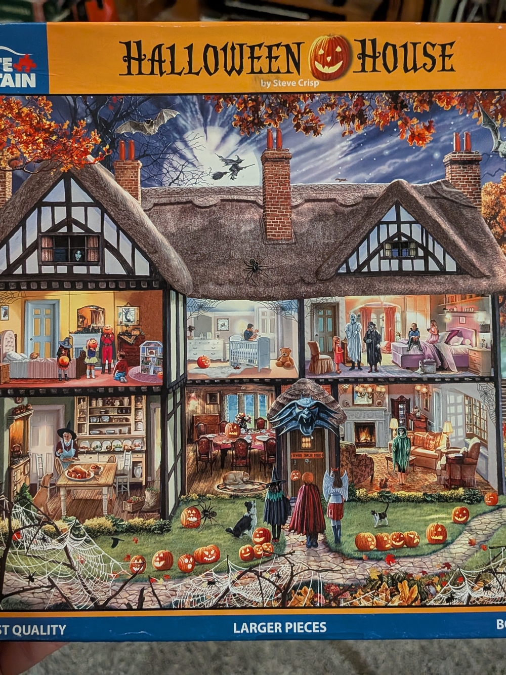 Complete White Mountain Halloween House 1000 Piece Jigsaw Puzzle